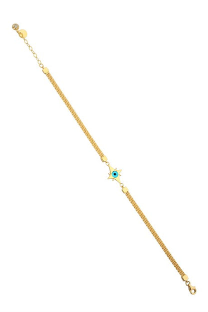 Solid Gold Evil Eye North Bracelet | 14K (585) | 6.07 gr