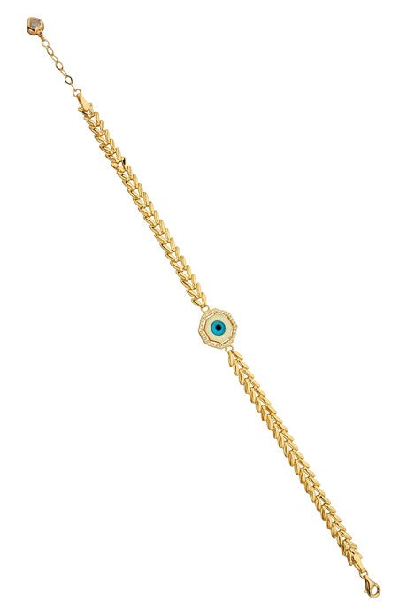 Pulsera de oro macizo mal de ojo | 14K (585) | 5,17 gramos