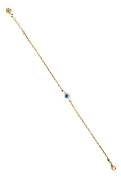 Solid Gold Evil Eye Bracelet | 14K (585) | 2.61 gr