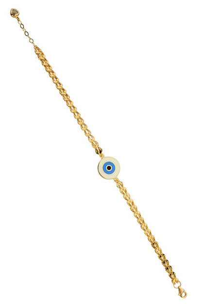 Pulsera de oro macizo mal de ojo | 14K (585) | 5,80 gramos