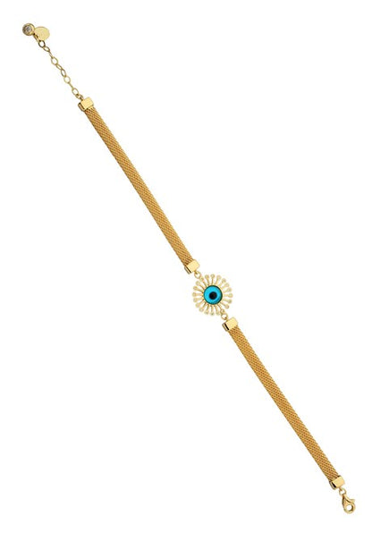 Pulsera de oro macizo mal de ojo | 14K (585) | 7,71 gramos