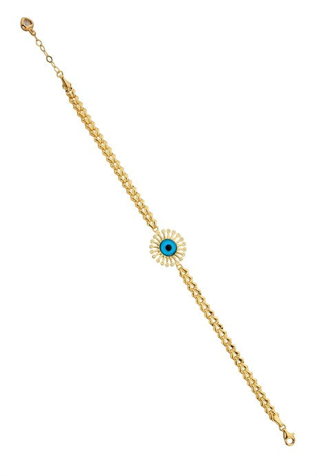 Pulsera de oro macizo mal de ojo | 14K (585) | 4,98 gramos