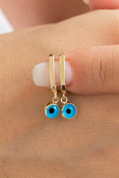 Solid Gold Evil Eye Earring | 14K (585) | 2.11 gr