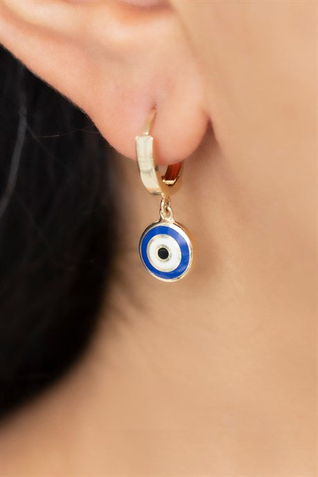 Solid Gold Evil Eye Earring | 14K (585) | 2.97 gr