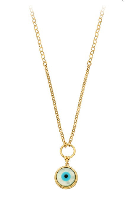 Collier mauvais œil en or massif | 14K (585) | 5,66 grammes