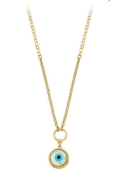 Collier mauvais œil en or massif | 14K (585) | 5,66 grammes