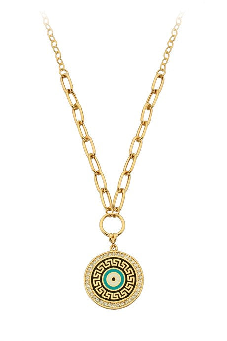 Collier mauvais œil en or massif | 14K (585) | 8,31 grammes