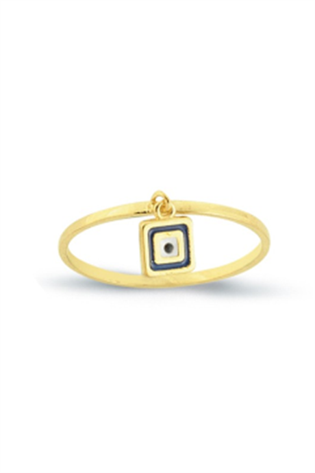 Anillo de oro macizo contra el mal de ojo | 14K (585) | 1,15 gramos