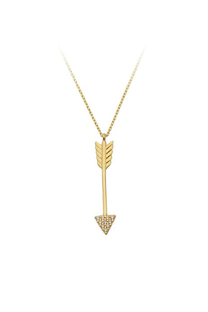 Collar de flecha de oro macizo | 14K (585) | 1,66 gramos