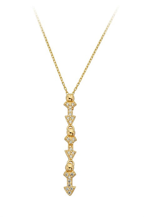 Collier design flèche en or massif | 14K (585) | 1,55 g