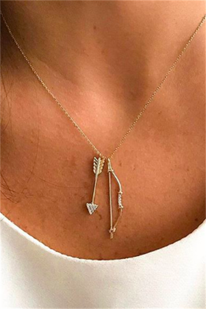 Solid Gold Arrow Necklace | 14K (585) | 2.32 gr