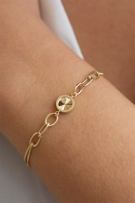 Pulsera de diseño especial de oro macizo | 14K (585) | 3,06 gramos