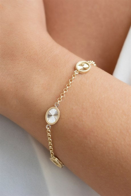 Solid Gold Special Design Bracelet | 14K (585) | 4.14 gr