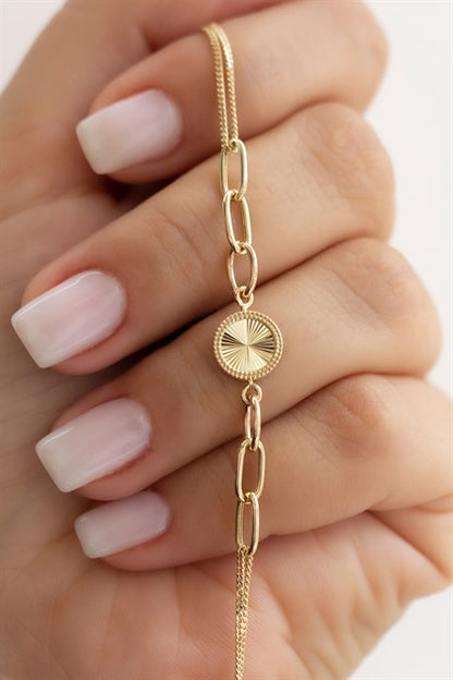 Solid Gold Special Design Bracelet | 14K (585) | 3.06 gr