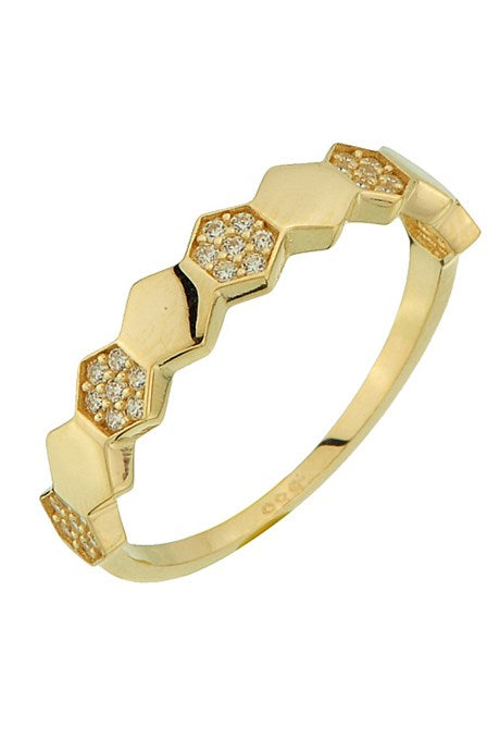 Solid Gold Honeycomb Ring | 14K (585) | 1.63 gr