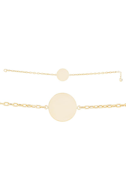 Solid Gold Plate Bracelet