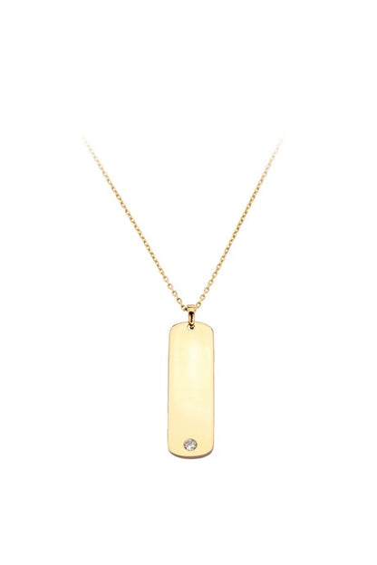 Collar de placa de oro macizo | 14K (585) | 2,24 gramos