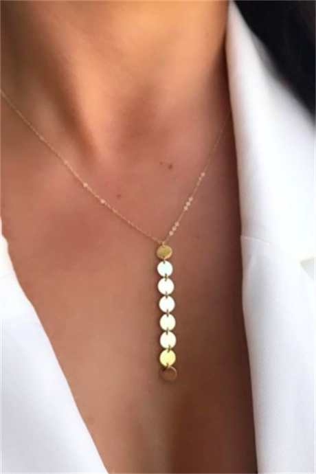 Collier à paillettes en or massif | 14K (585) | 2,11 grammes