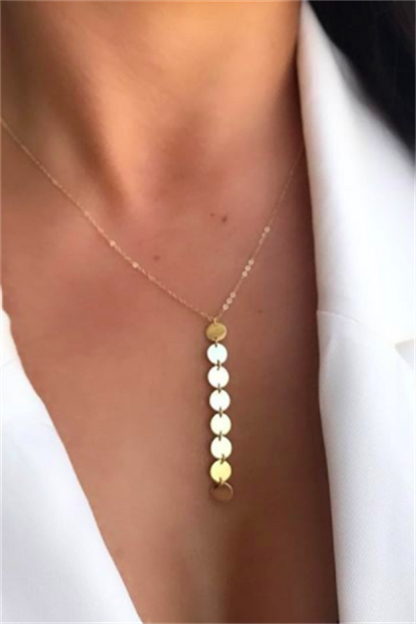 Solid Gold Sequin Necklace | 14K (585) | 2.11 gr