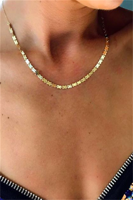 Solid Gold Sequin Necklace | 14K (585) | 3.11 gr