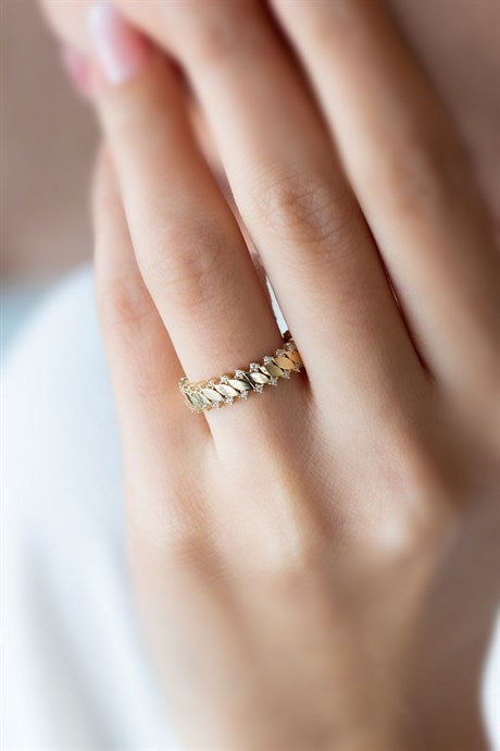 Solid Gold Sequin Ring | 14K (585) | 2.17 gr