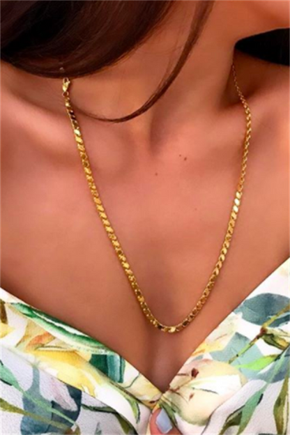 Solid Gold Sequin Chain Necklace | 14K (585) | 9.73 gr