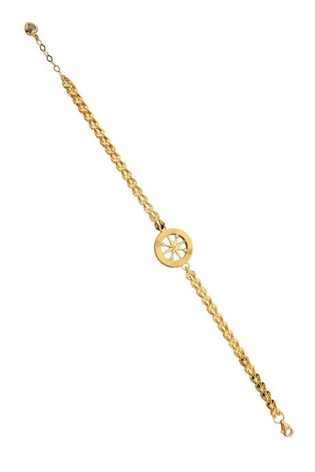 Solid Gold Compass Bracelet | 14K (585) | 6.99 gr