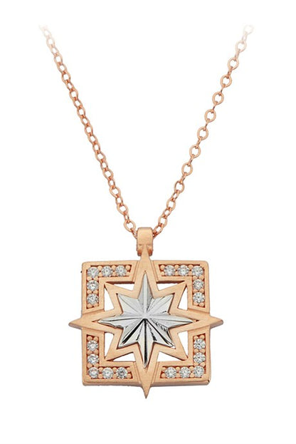 Solid Gold Compass Necklace | 14K (585) | 3.97 gr