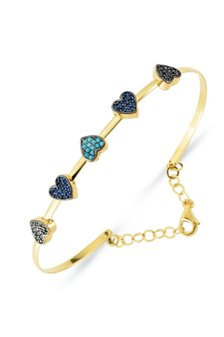 Solid Gold Colorful Gemstone Bracelet | 14K (585) | 4.54 gr