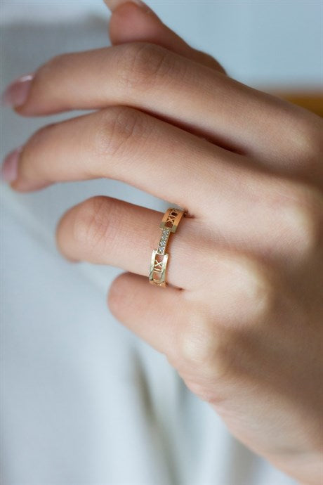 Solid Gold Roman Numeral Ring | 14K (585) | 1.27 gr