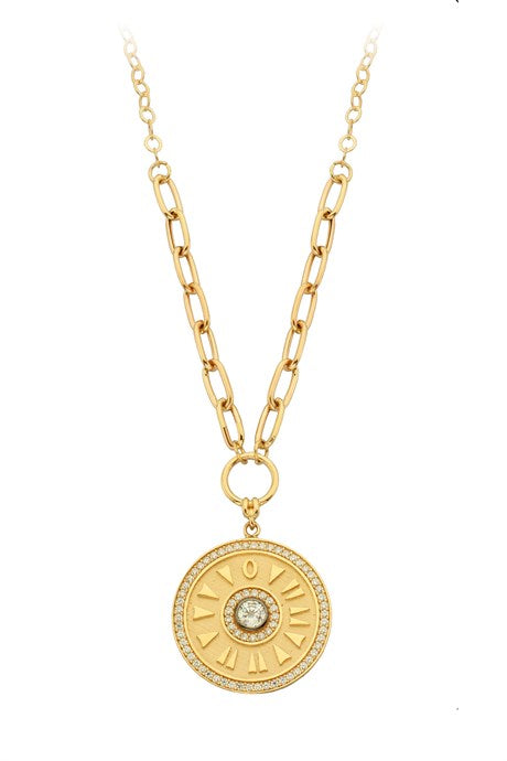 Collier horloge en or massif | 14K (585) | 8,36 grammes