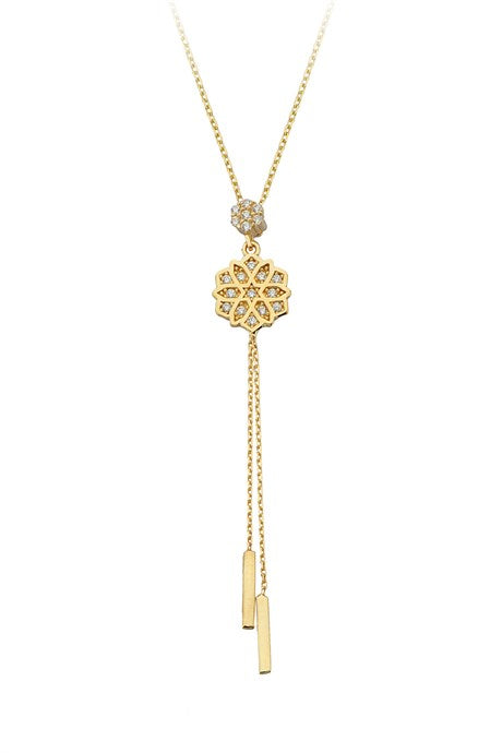 Collier fleur pendante en or massif | 14K (585) | 2,35 grammes