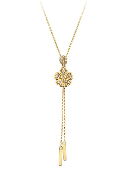 Collier fleur pendante en or massif | 14K (585) | 2,25 grammes