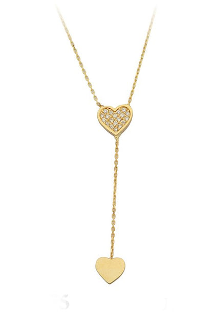 Collar colgante de corazón de oro macizo | 14K (585) | 1,77 gramos