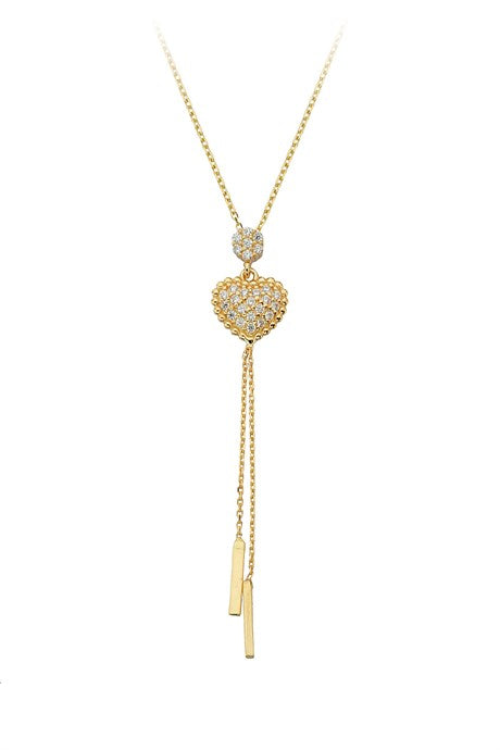 Collier coeur en or massif pendant | 14K (585) | 2,25 grammes