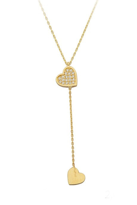 Collar colgante de corazón de oro macizo | 14K (585) | 2,06 gramos