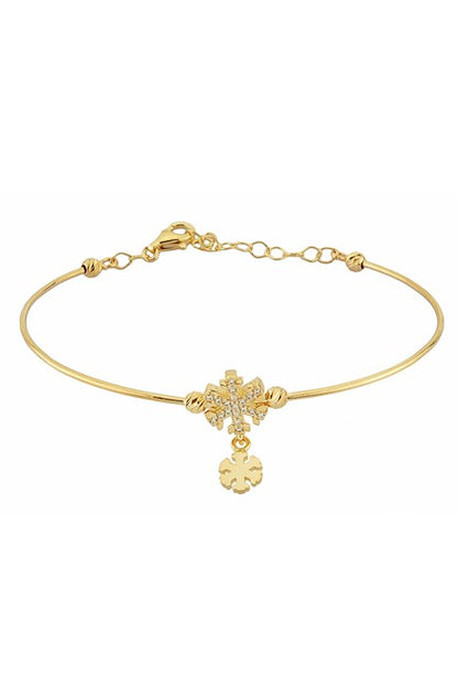 Pulsera colgante de copo de nieve de oro macizo | 14K (585) | 3,47 gramos