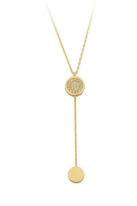 Solid Gold Dangle Necklace | 14K (585) | 2.00 gr