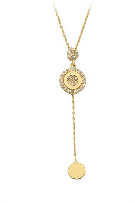 Solid Gold Dangle Necklace | 14K (585) | 2.31 gr