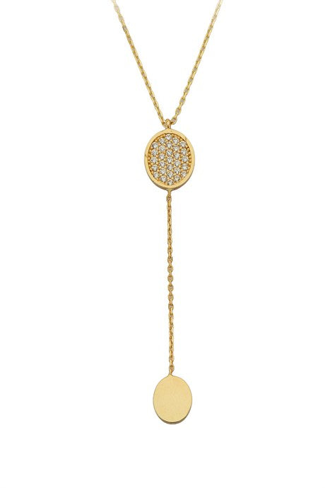 Solid Gold Dangle Necklace | 14K (585) | 2.14 gr