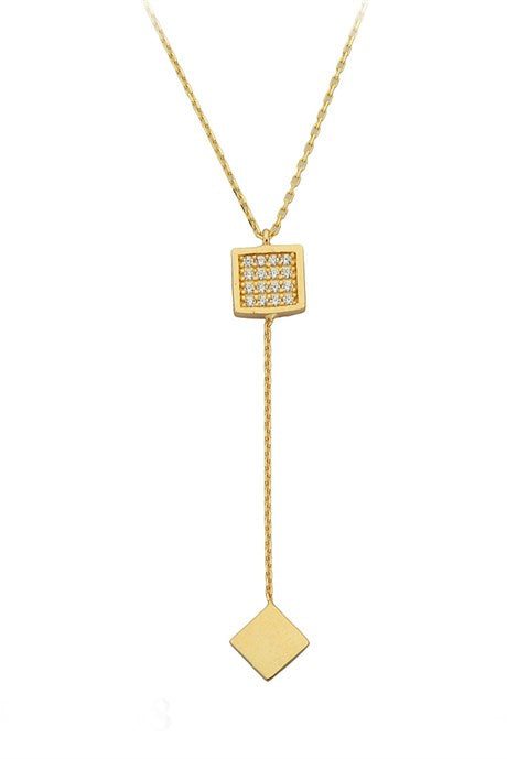 Solid Gold Dangle Necklace | 14K (585) | 2.11 gr