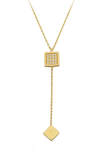 Solid Gold Dangle Necklace | 14K (585) | 2.11 gr