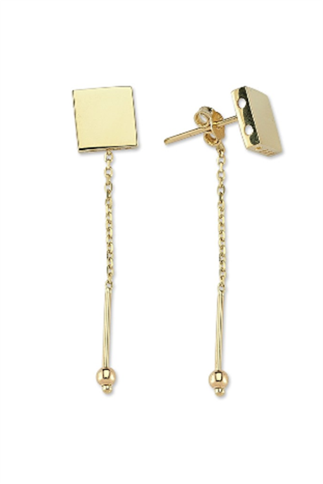 Solid Gold Dangle Earring | 14K (585) | 1.94 gr