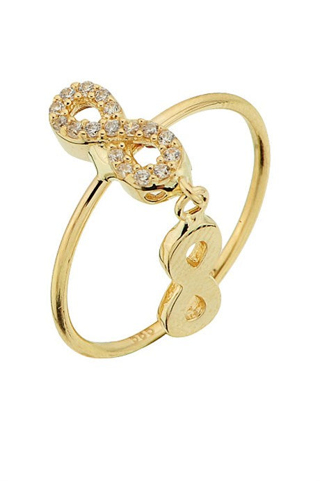 Solid Gold Wobbly Infinity Ring | 14K (585) | 1.69 gr