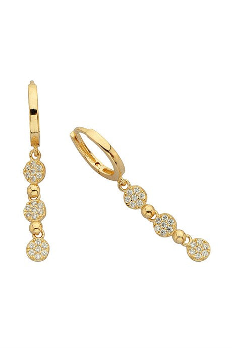 Solid Gold Dangle Design Earring | 14K (585) | 2.45 gr