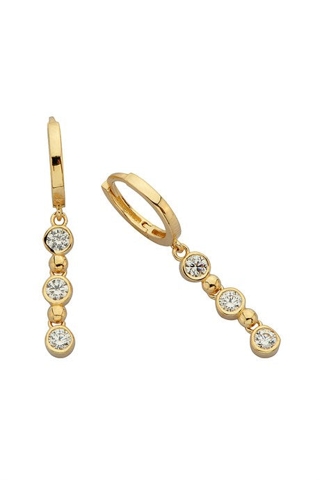 Solid Gold Dangle Design Earring | 14K (585) | 2.94 gr