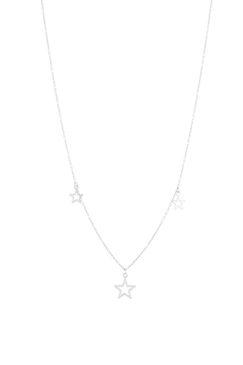 Collar de estrella tambaleante de oro macizo