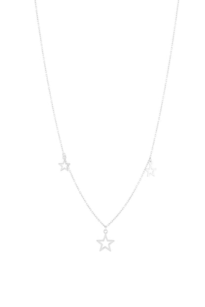 Collar de estrella tambaleante de oro macizo