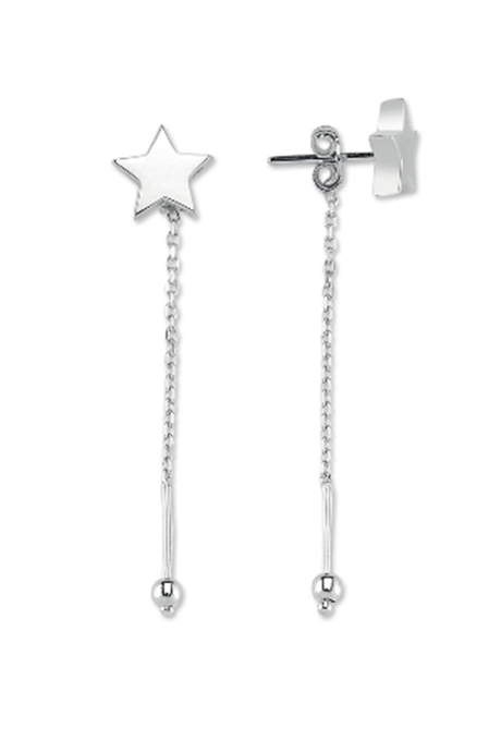 Solid Gold Dangle Star Earring | 14K (585) | 1.55 gr