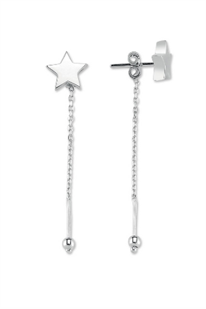 Solid Gold Dangle Star Earring | 14K (585) | 1.55 gr